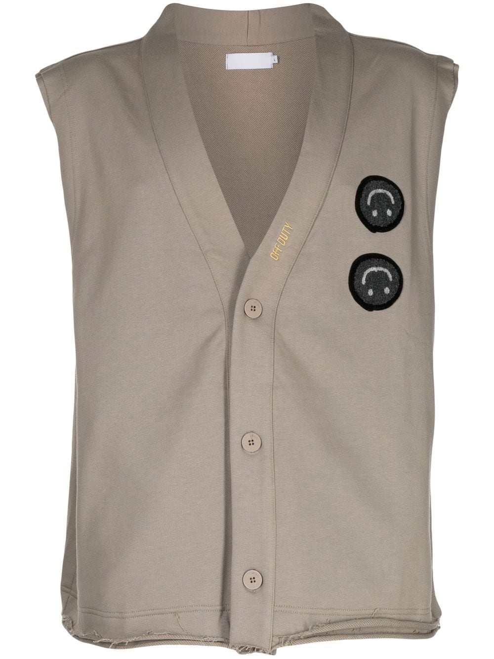 Off Duty fine-knit button-up vest - Brown von Off Duty