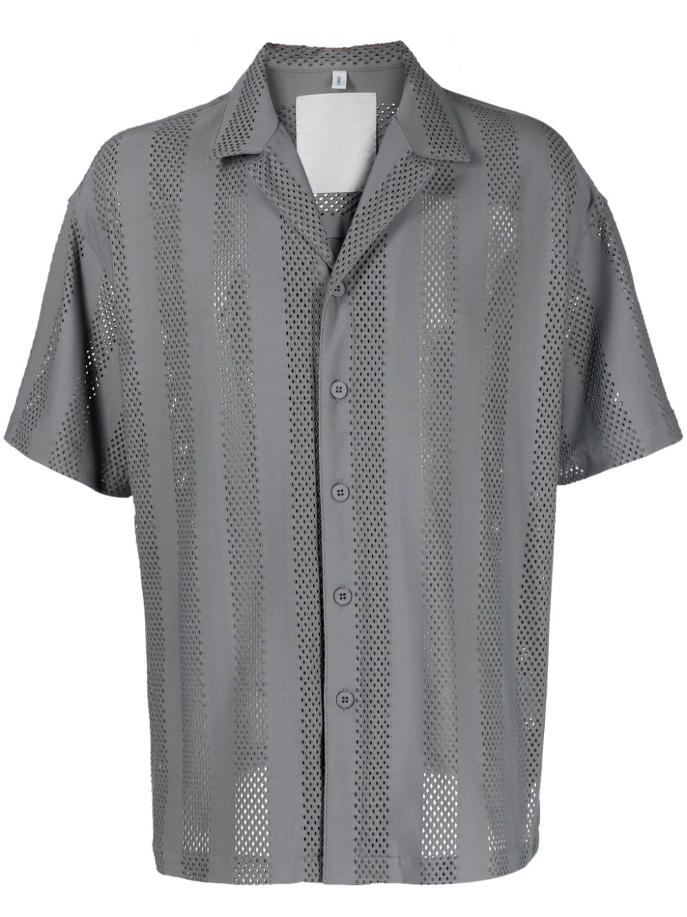 Off Duty perforated short-sleeve shirt - Grey von Off Duty