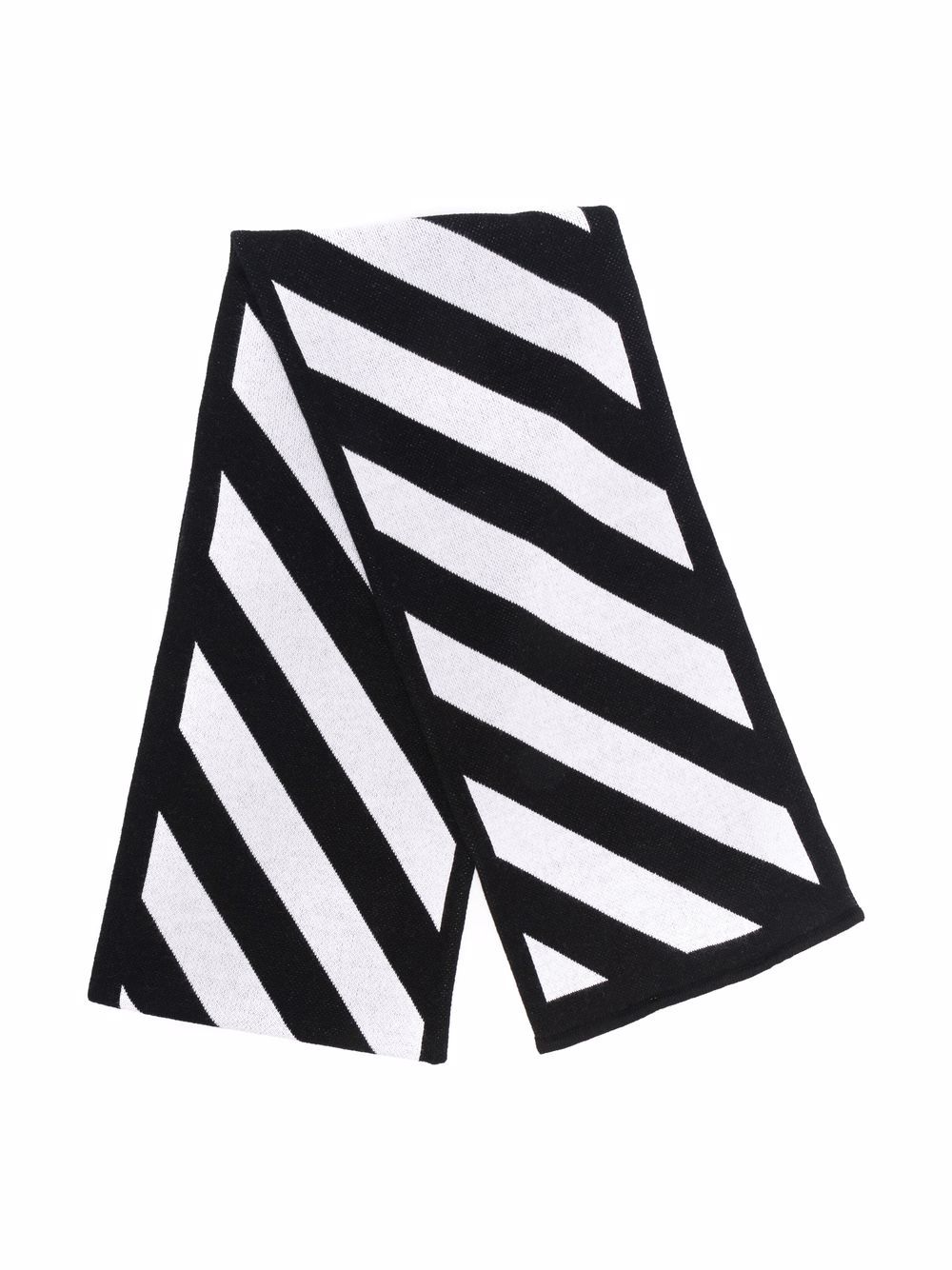 Off-White Kids stripe-print cotton scarf - Black von Off-White Kids