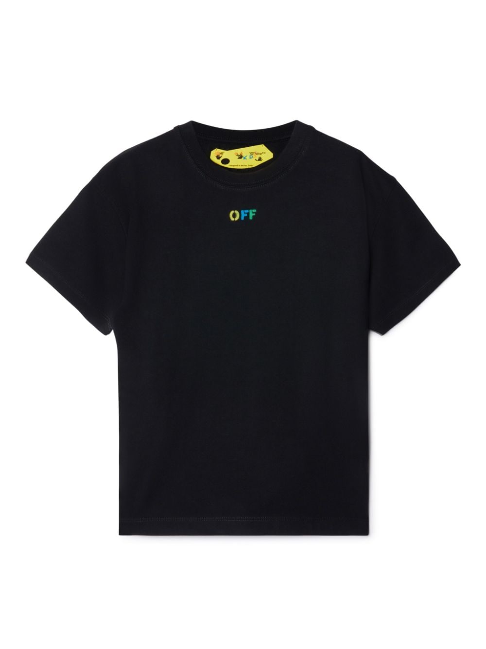 Off-White Kids Arrow Rainbow cotton T-shirt - Black von Off-White Kids