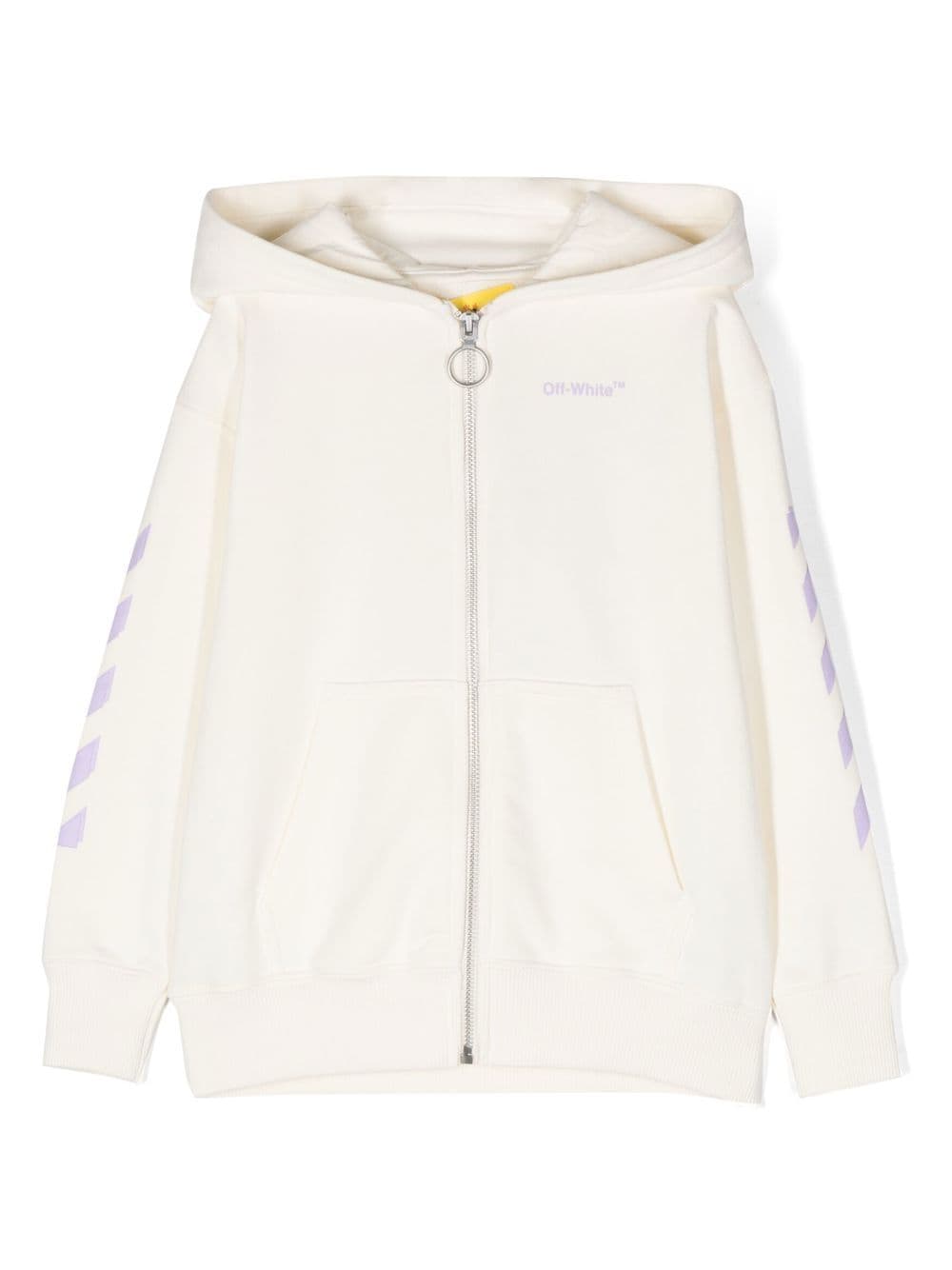 Off-White Kids Arrow-motif zip-up hoodie von Off-White Kids