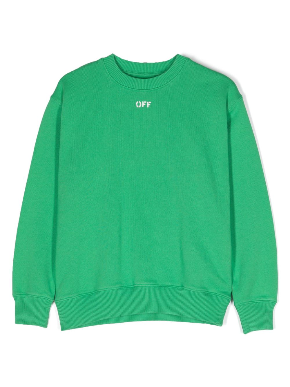 Off-White Kids Arrow-print cotton sweatshirt - Green von Off-White Kids