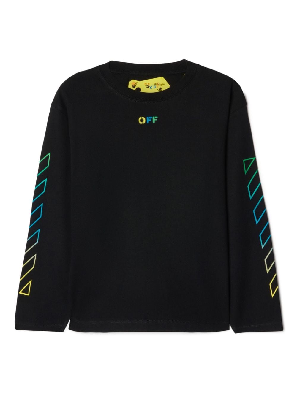 Off-White Kids Arrows Rainbow cotton T-shirt - Black von Off-White Kids