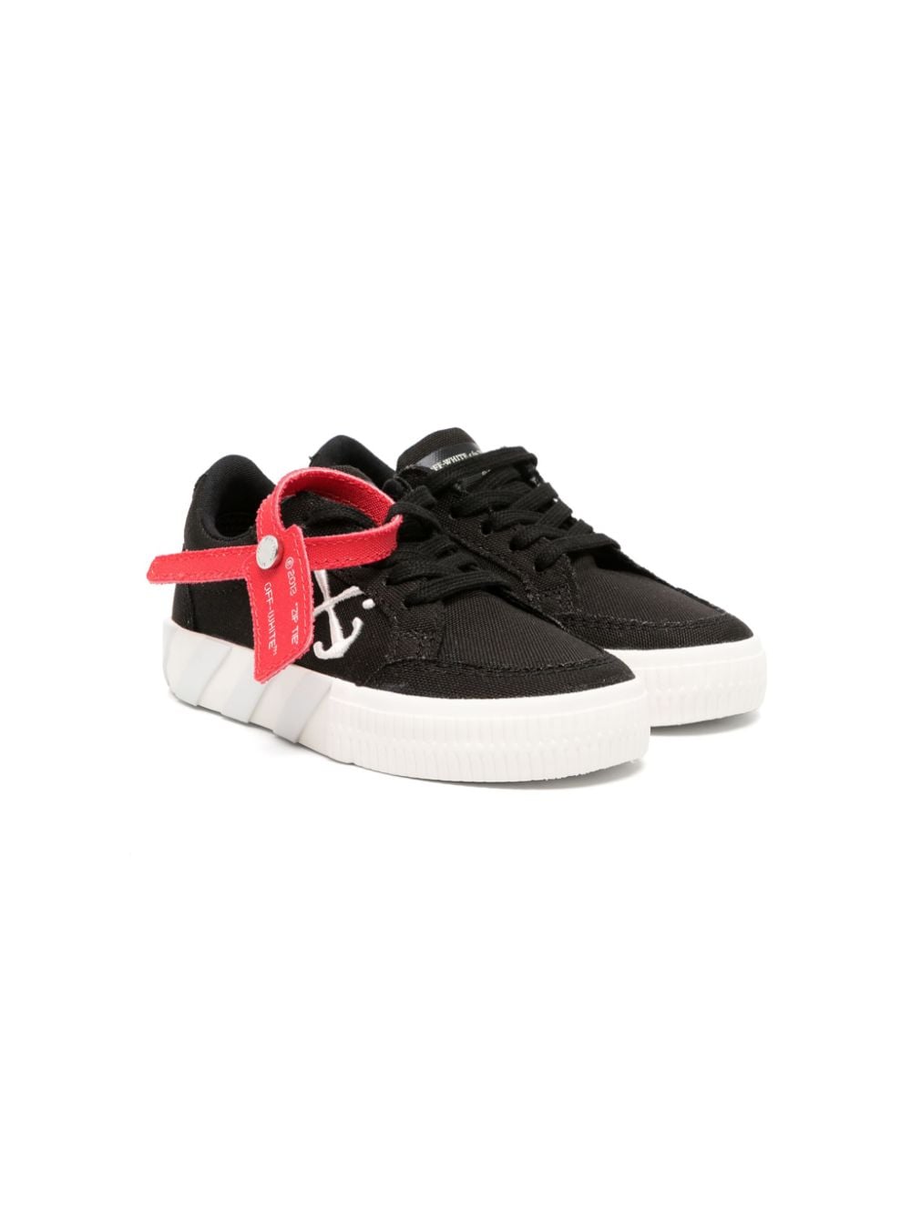 Off-White Kids Arrows-embroidered lace-up sneakers - Black von Off-White Kids
