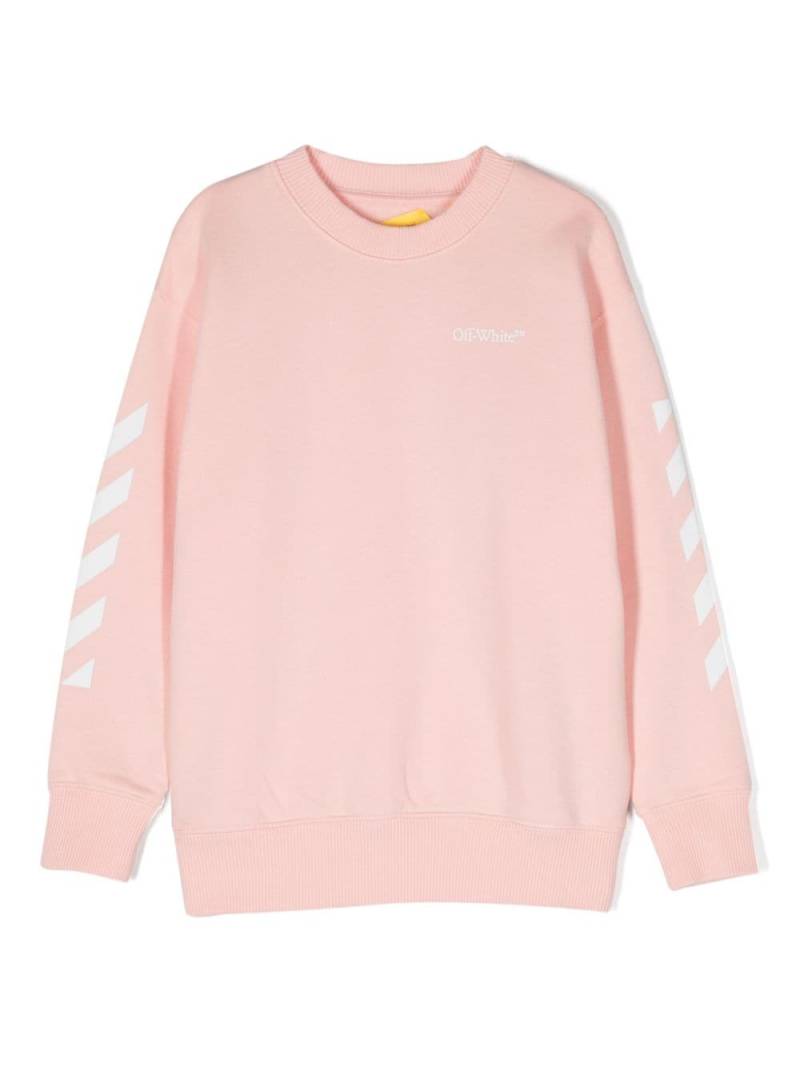 Off-White Kids Arrows motif cotton sweatshirt - Pink von Off-White Kids