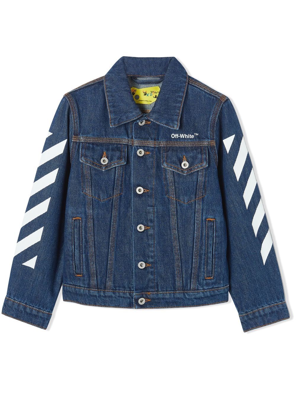 Off-White Kids Arrows-print denim jacket - Blue von Off-White Kids