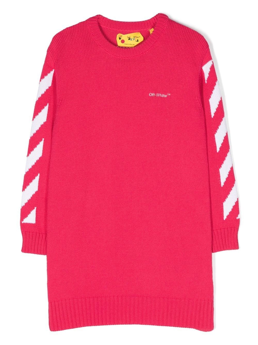 Off-White Kids Arrows-print long-sleeved T-shirt dress - Pink von Off-White Kids