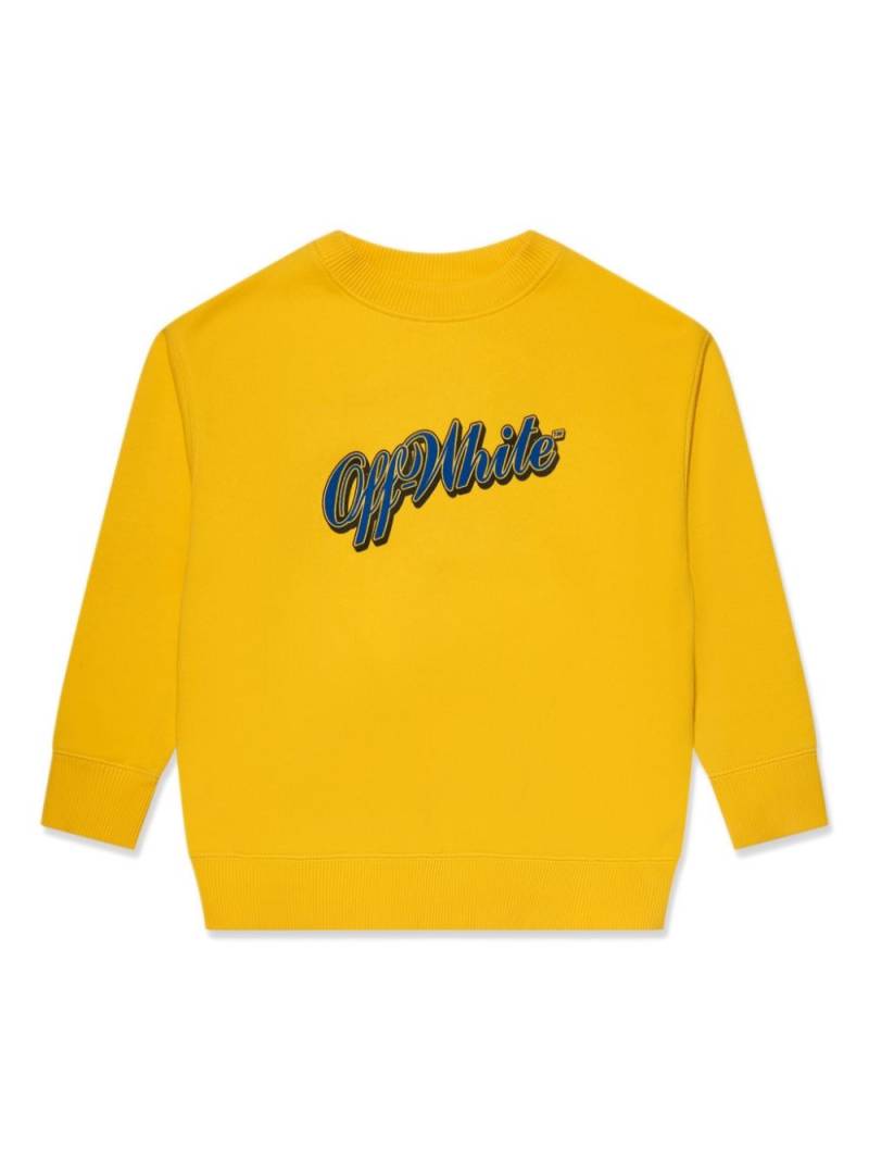 Off-White Kids Baseball Logo cotton sweatshirt - Yellow von Off-White Kids