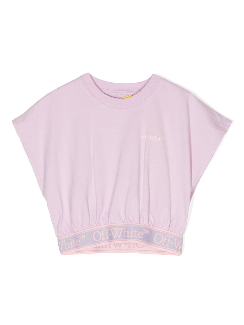 Off-White Kids Bookish Logo Band cropped T-shirt - Purple von Off-White Kids