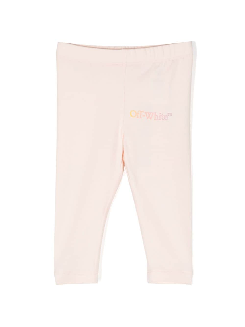 Off-White Kids Diag Stripe cotton leggings - Pink von Off-White Kids