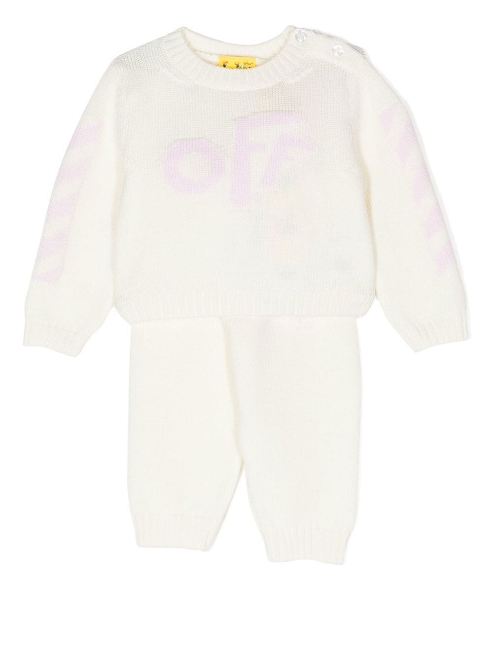 Off-White Kids Diag-Stripe knitted set von Off-White Kids