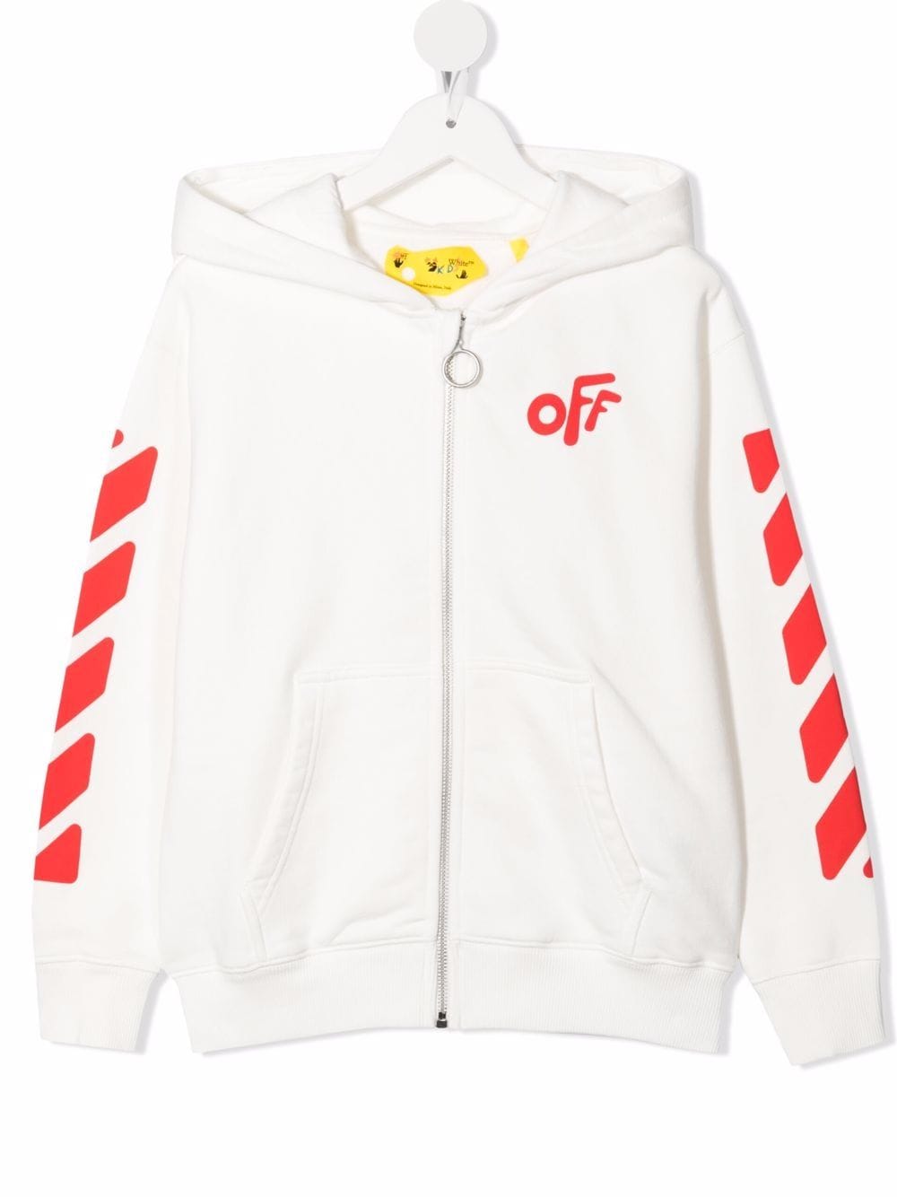 Off-White Kids rounded-logo cotton hoodie von Off-White Kids