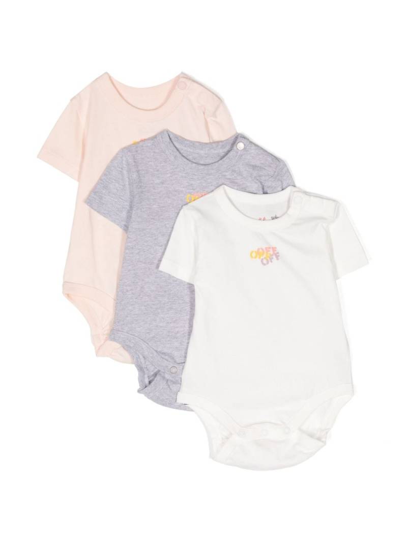 Off-White Kids Off Stamp bodysuit (set of three) - Multicolour von Off-White Kids