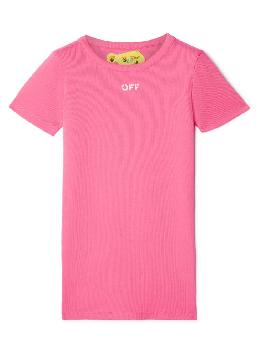 Off-White Kids Off Stamp ribbed dress - Pink von Off-White Kids