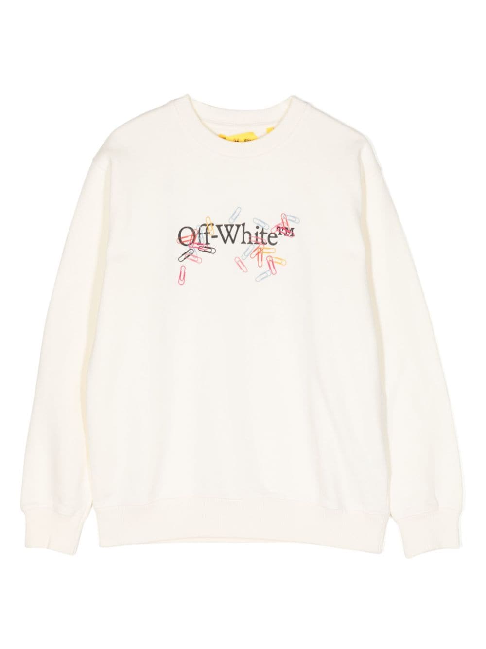 Off-White Kids Paper Clips Arrow-print cotton sweatshirt - Neutrals von Off-White Kids