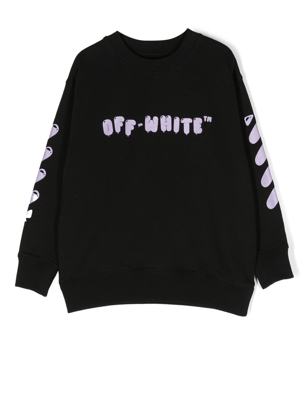 Off-White Kids Signature diag-stripe sweatshirt - Black von Off-White Kids