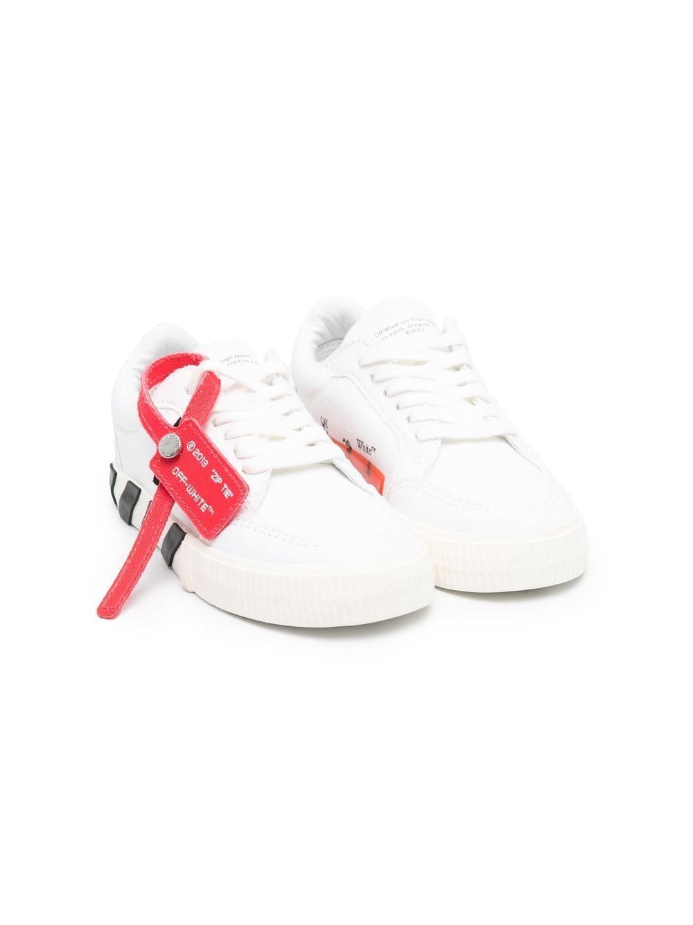 Off-White Kids Vulcanized leather lace-up sneakers von Off-White Kids