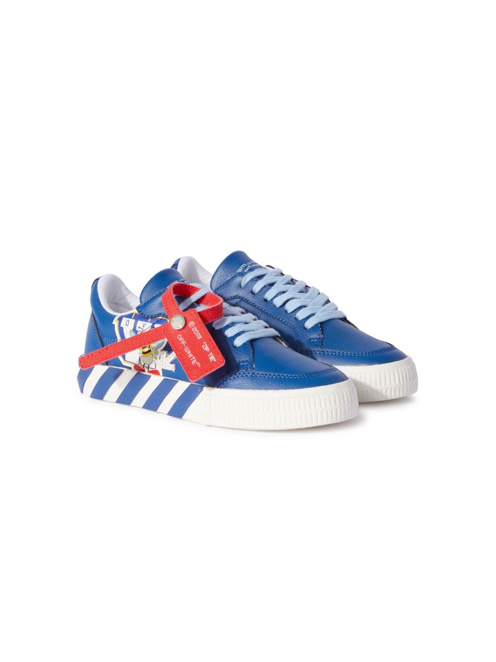 Off-White Kids Vulcanized lace-up sneakers - Blue von Off-White Kids