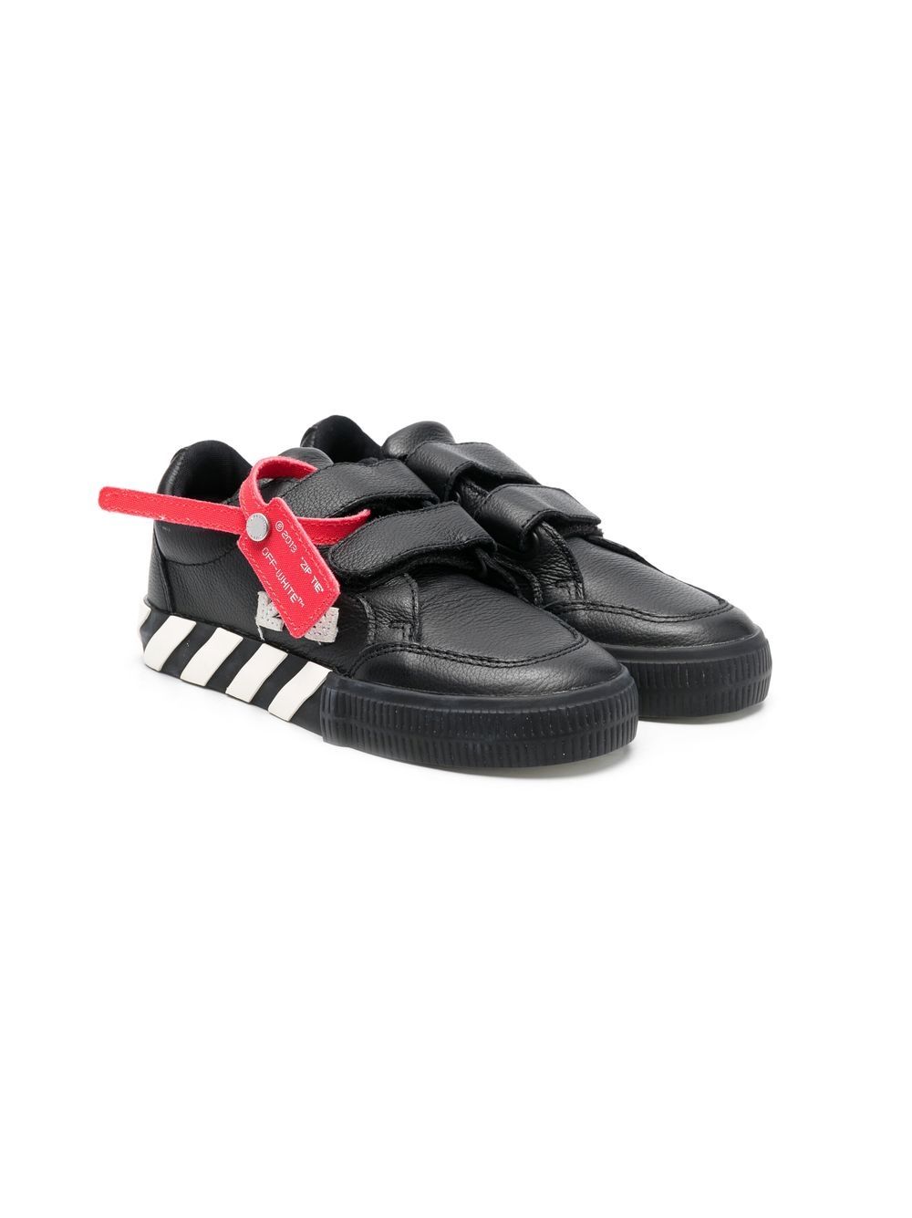 Off-White Kids Vulcanized touch-strap sneakers - Black von Off-White Kids