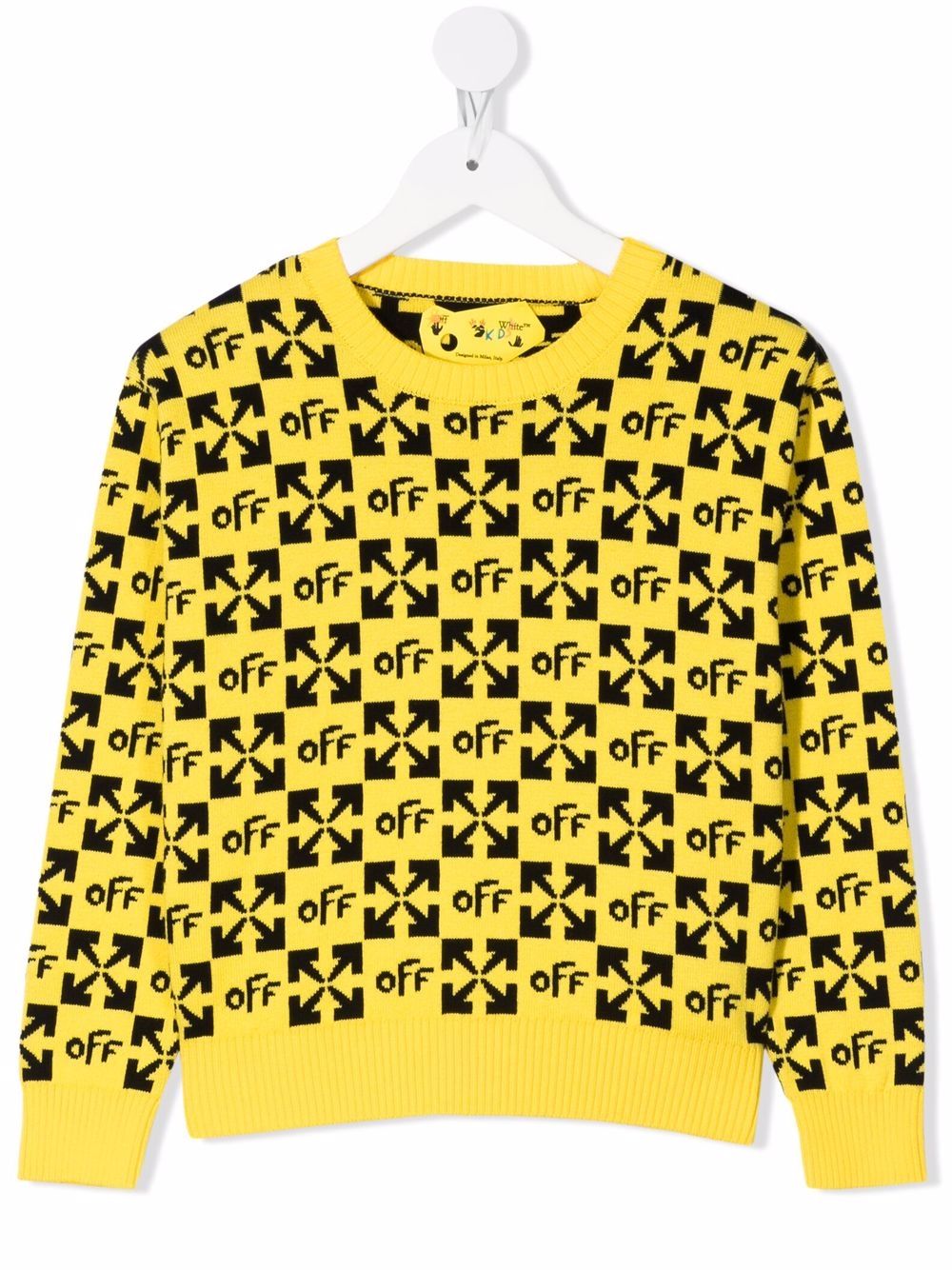 Off-White Kids all-over logo-print sweatshirt - Yellow von Off-White Kids