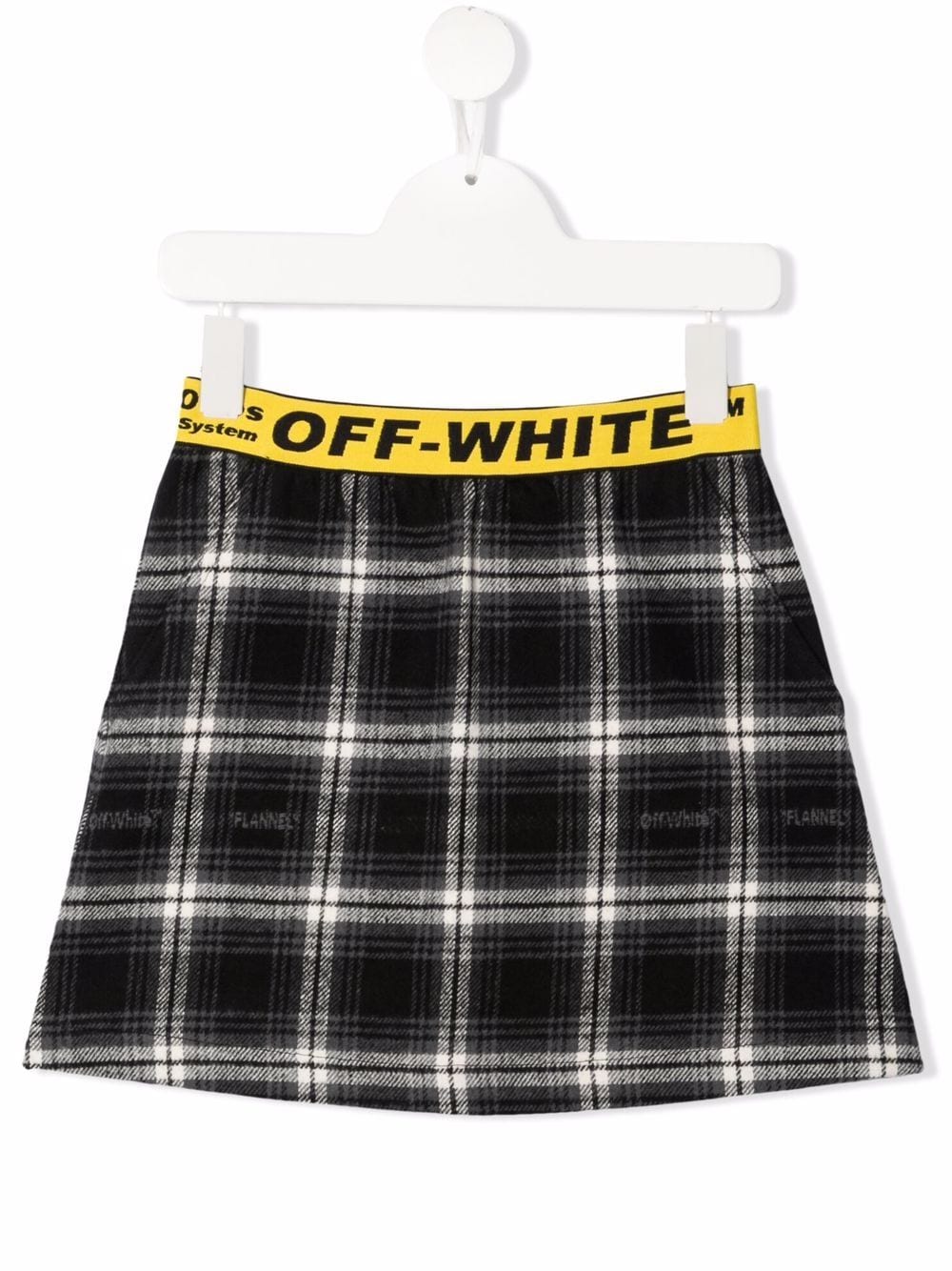 Off-White Kids check-print skirt - Black von Off-White Kids