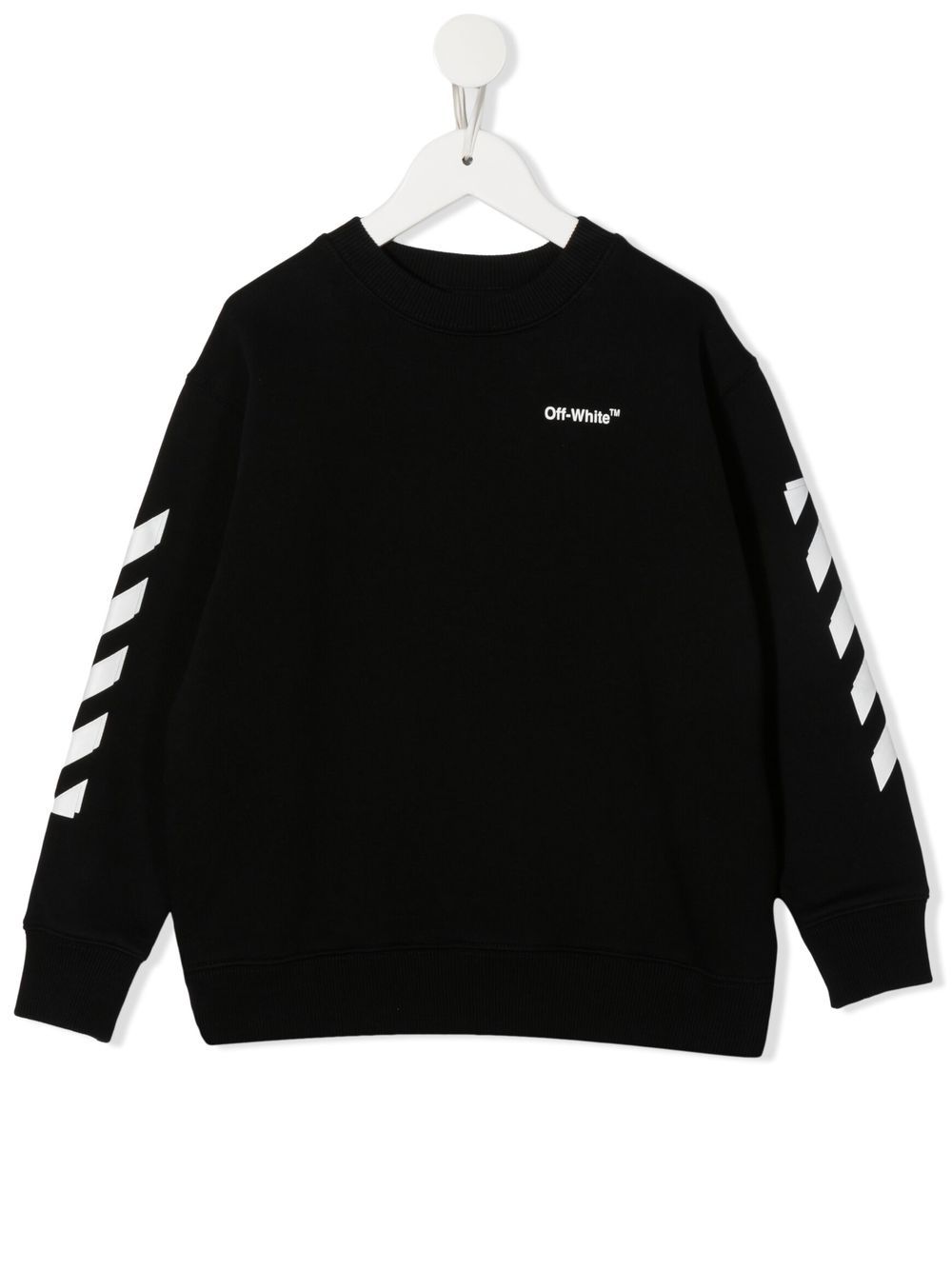 Off-White Kids logo-print organic sweatshirt - Black von Off-White Kids