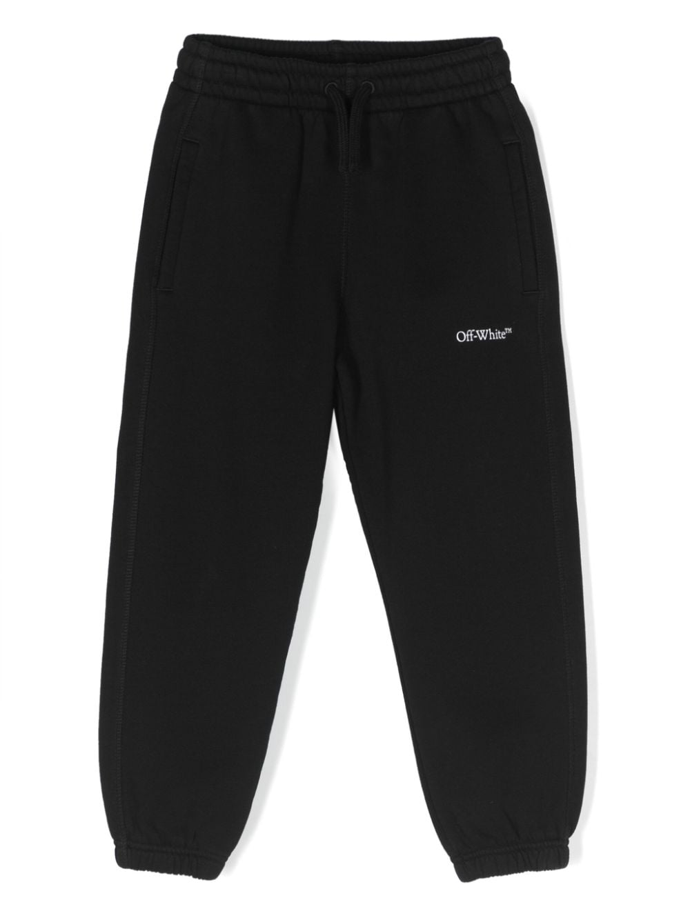 Off-White Kids diag-print cotton track pant - Black von Off-White Kids