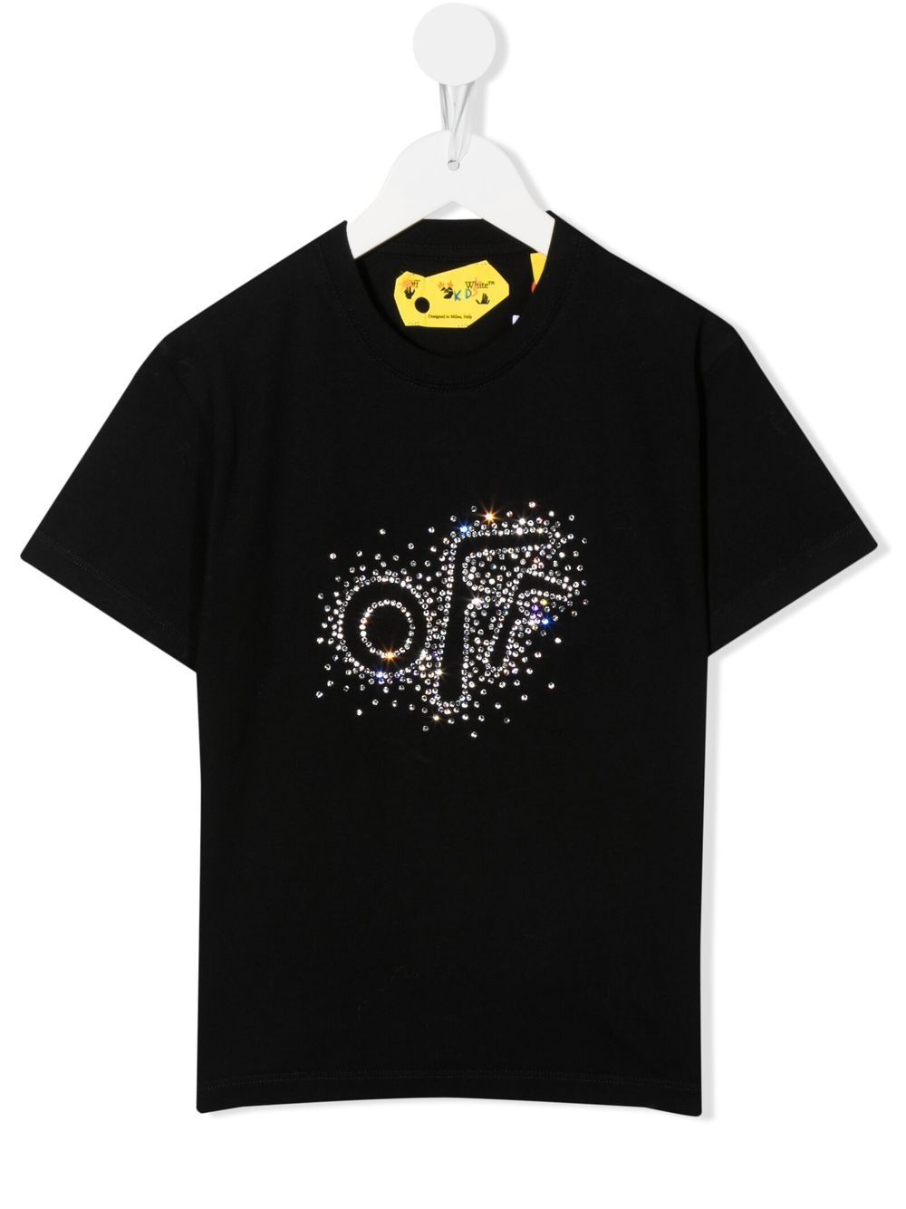 Off-White Kids embellished-logo cotton T-shirt - Black von Off-White Kids