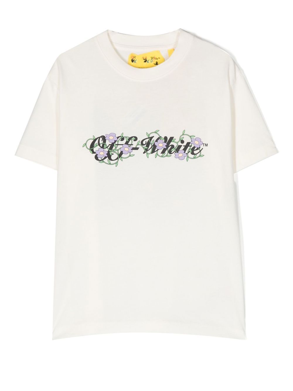 Off-White Kids floral logo-print T-shirt von Off-White Kids