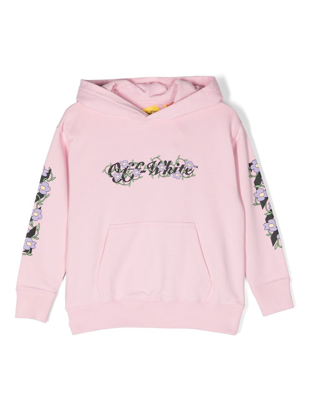 Off-White Kids graphic-print cotton hoodie - Pink von Off-White Kids