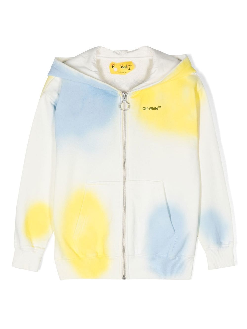 Off-White Kids graphic-print zip-up hoodie - Neutrals von Off-White Kids