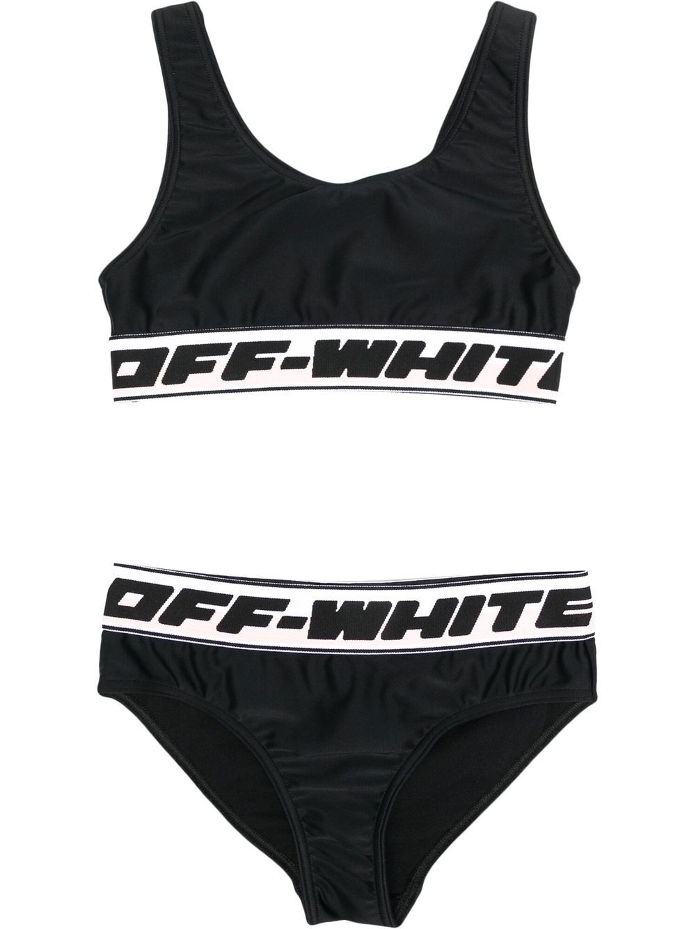 Off-White Kids logo-band two-piece bikini - Black von Off-White Kids