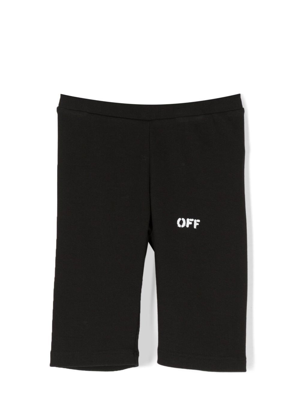 Off-White Kids logo-print cotton shorts - Black von Off-White Kids