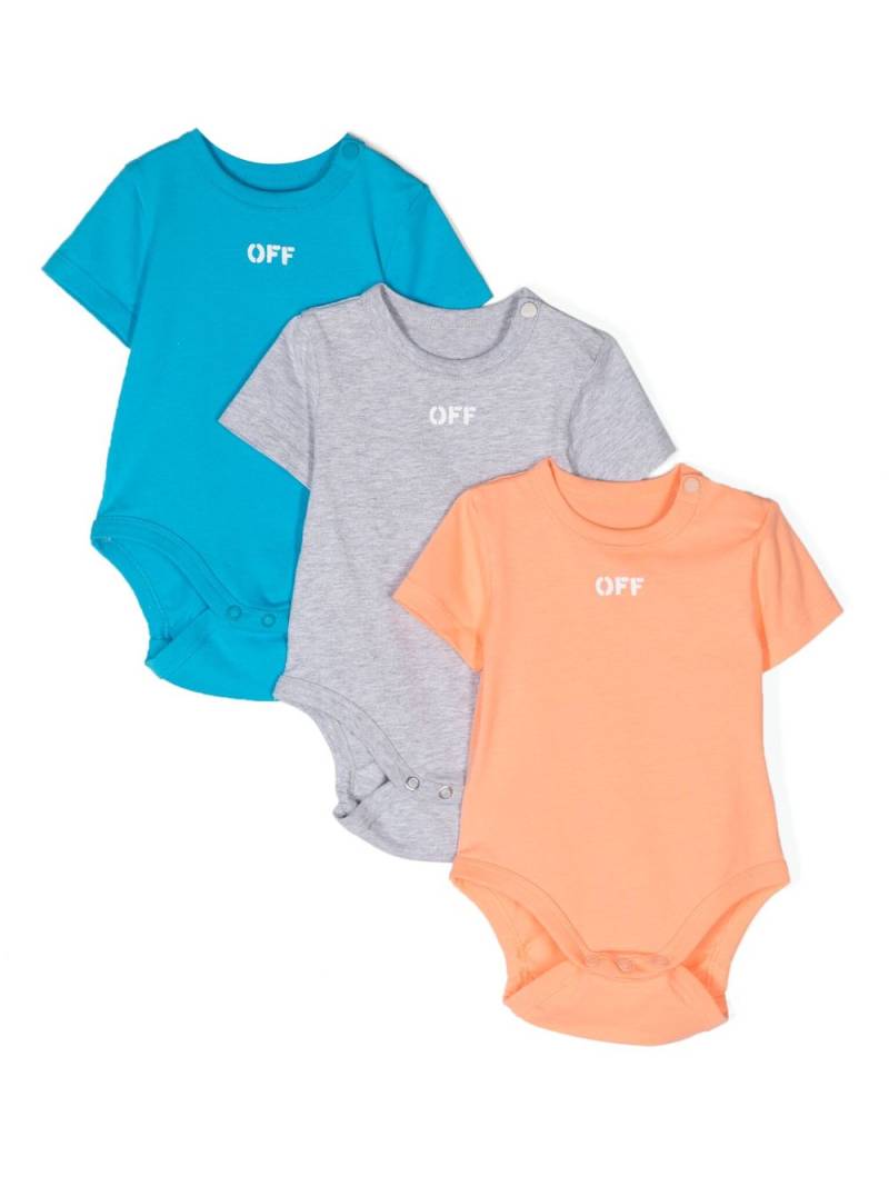 Off-White Kids logo-print detail body set - Blue von Off-White Kids