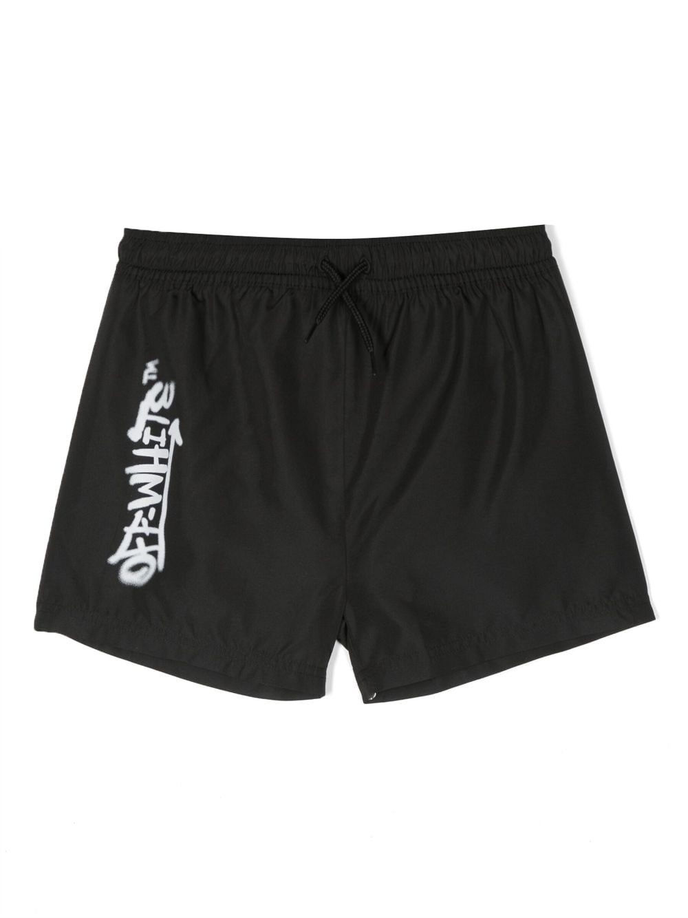 Off-White Kids logo-print elasticated swim shorts - Black von Off-White Kids