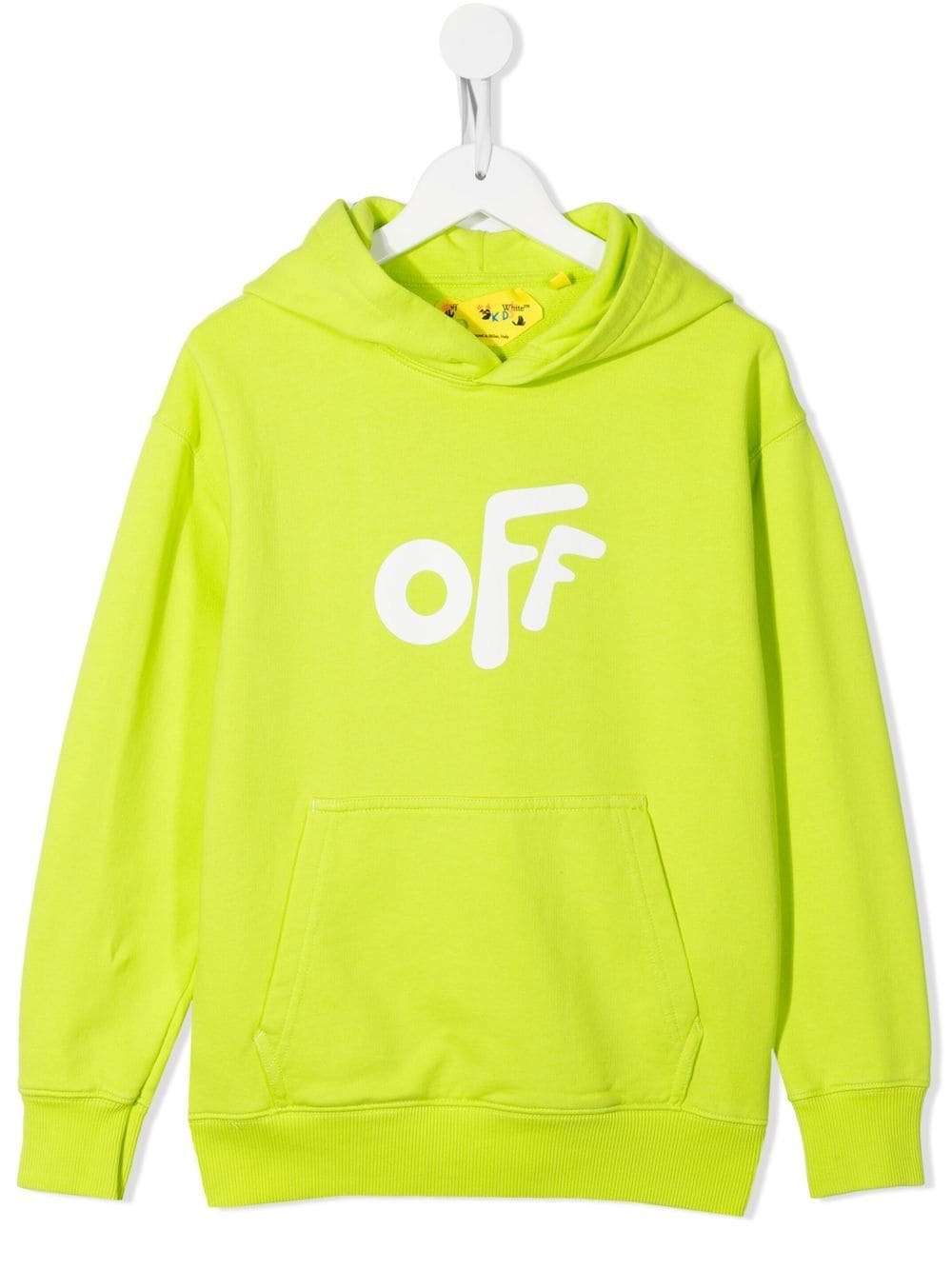 Off-White Kids logo print hoodie - Green von Off-White Kids