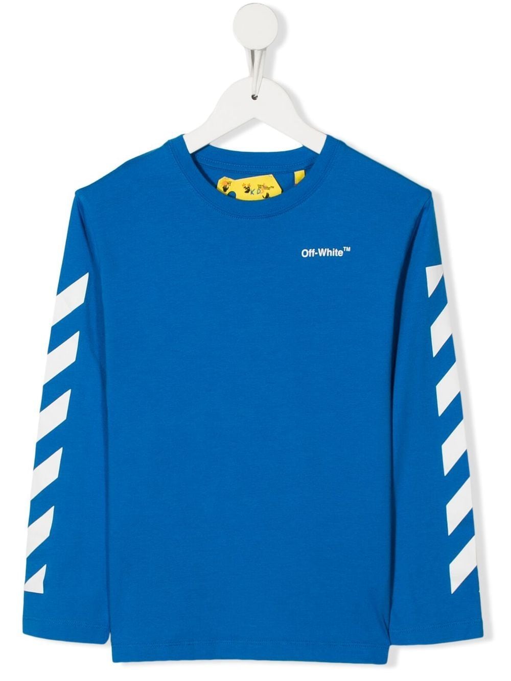 Off-White Kids logo-print long-sleeved T-shirt - Blue von Off-White Kids