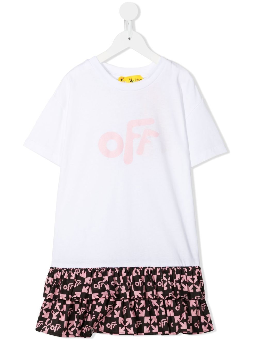 Off-White Kids logo-print ruffle dress von Off-White Kids