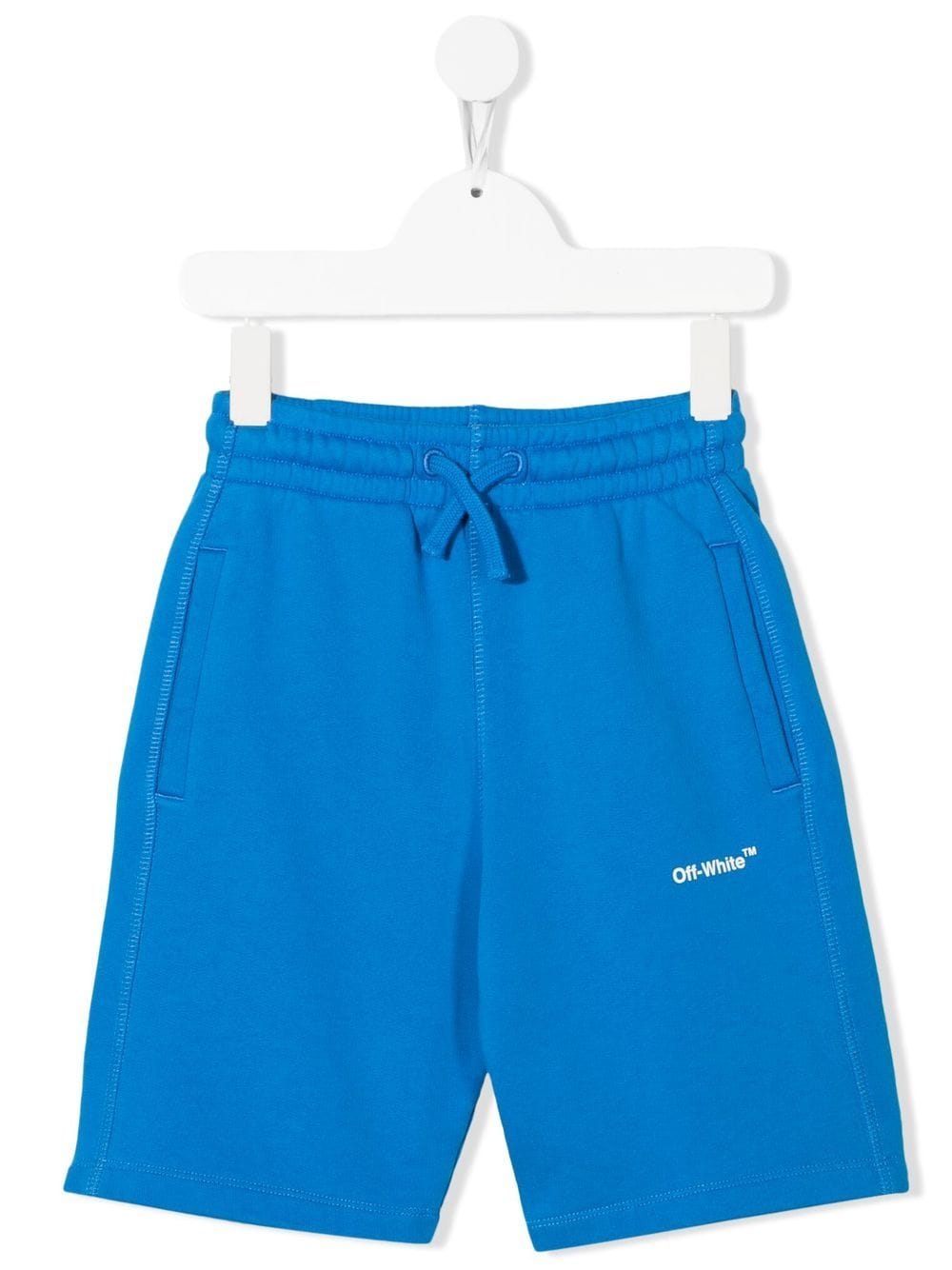 Off-White Kids logo-print track shorts - Blue von Off-White Kids