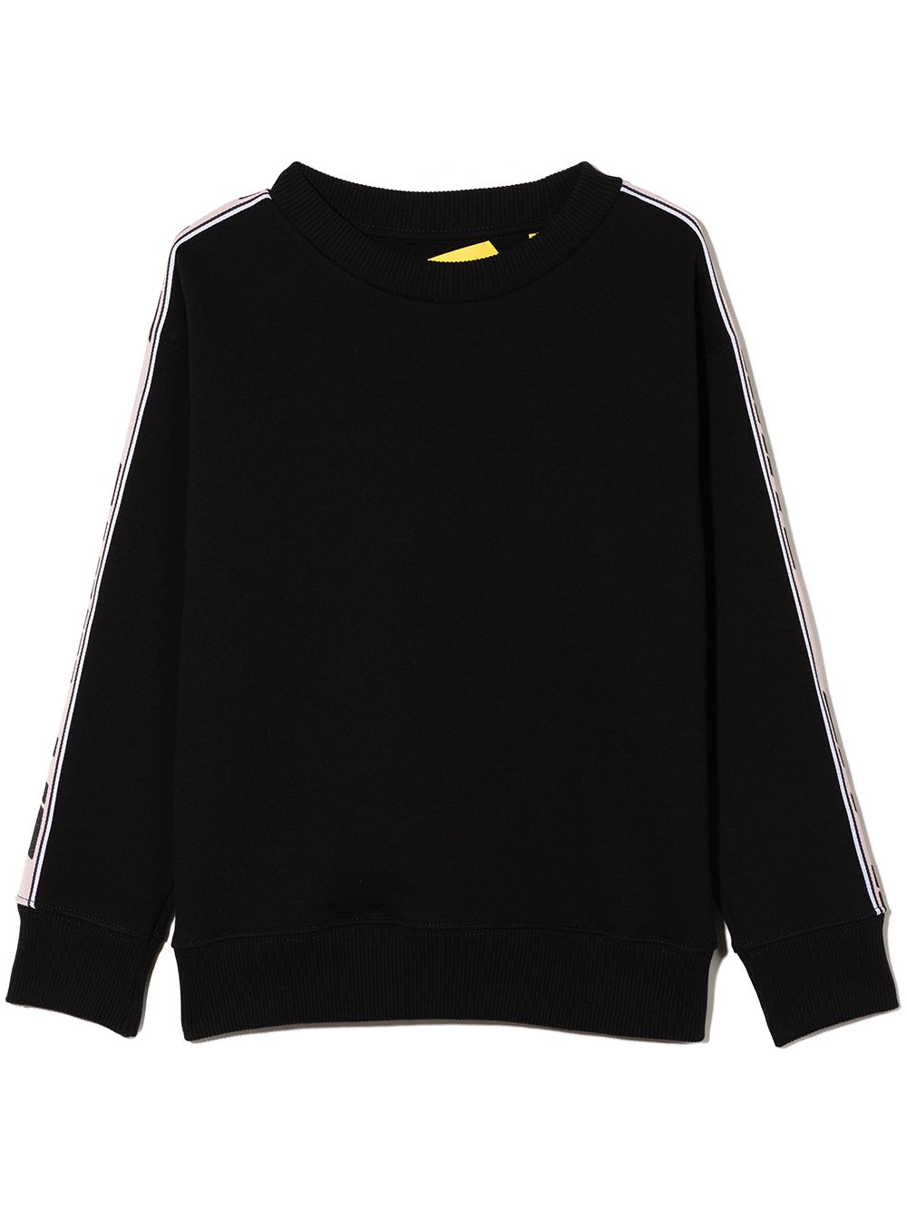 Off-White Kids logo-tape crew neck sweatshirt - Black von Off-White Kids