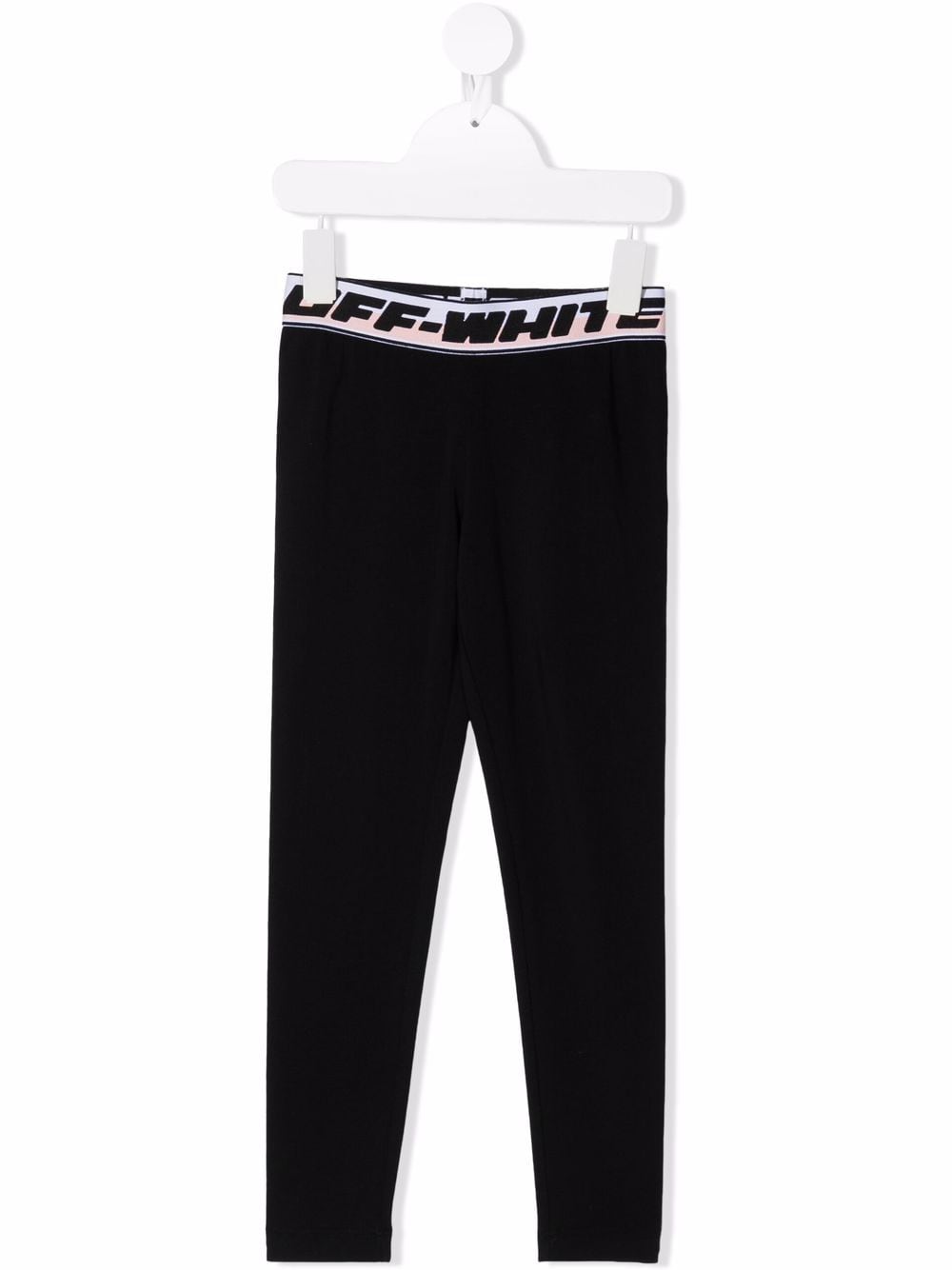 Off-White Kids logo-waistband leggings - Black von Off-White Kids