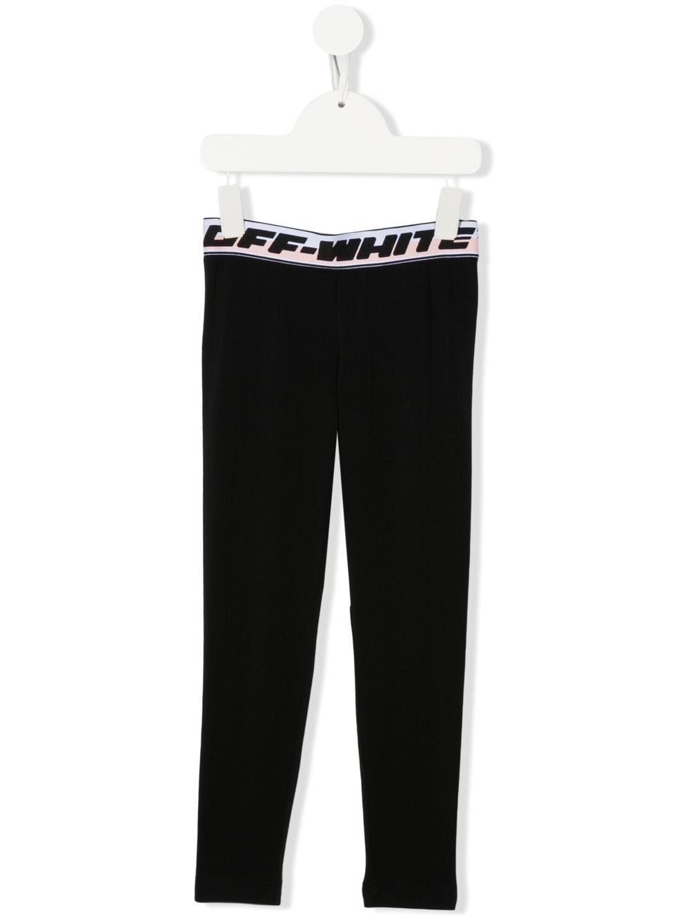 Off-White Kids logo waistband mid-rise leggings - Black von Off-White Kids