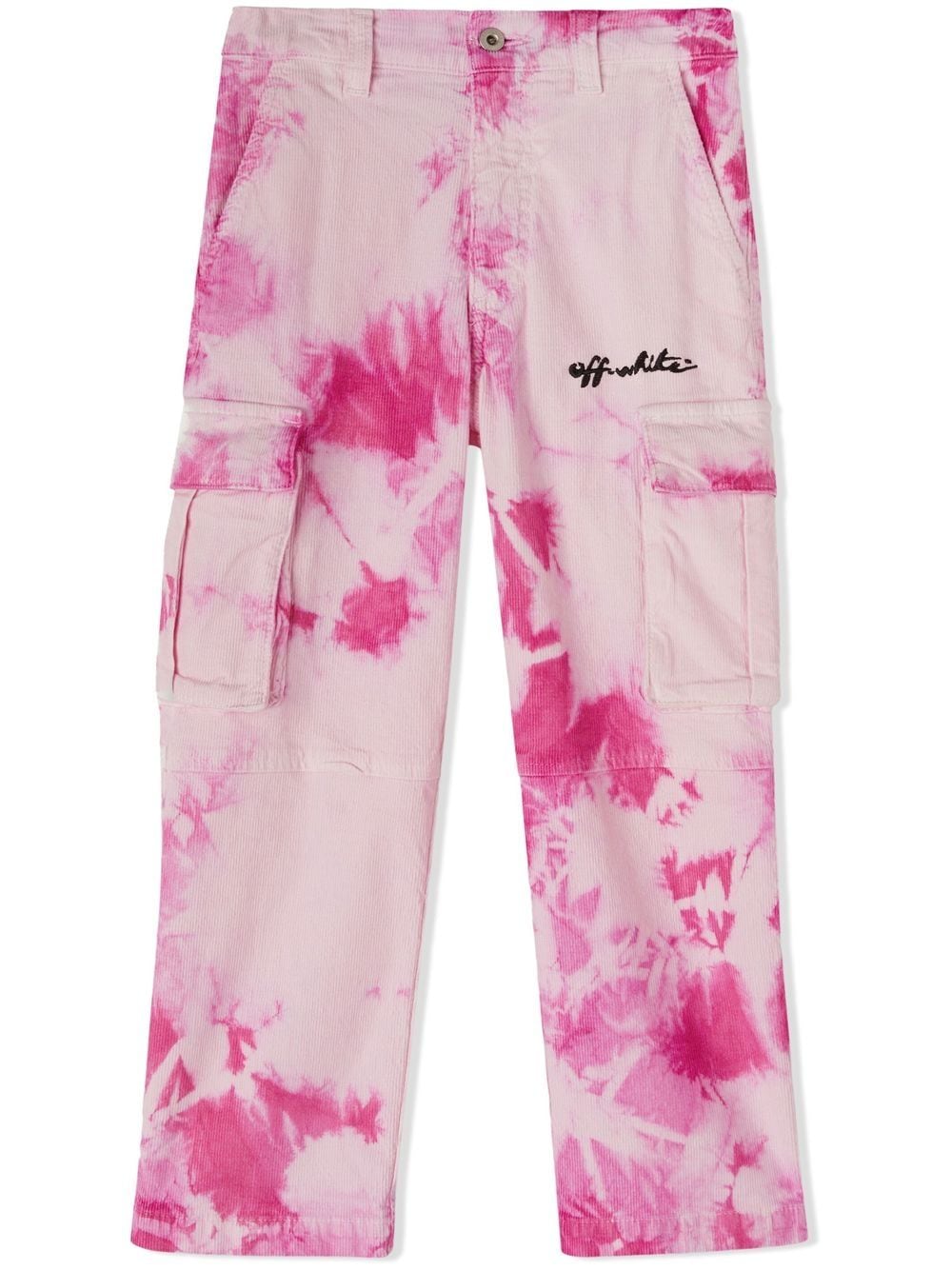 Off-White Kids tie dye-print cargo trousers - Pink von Off-White Kids