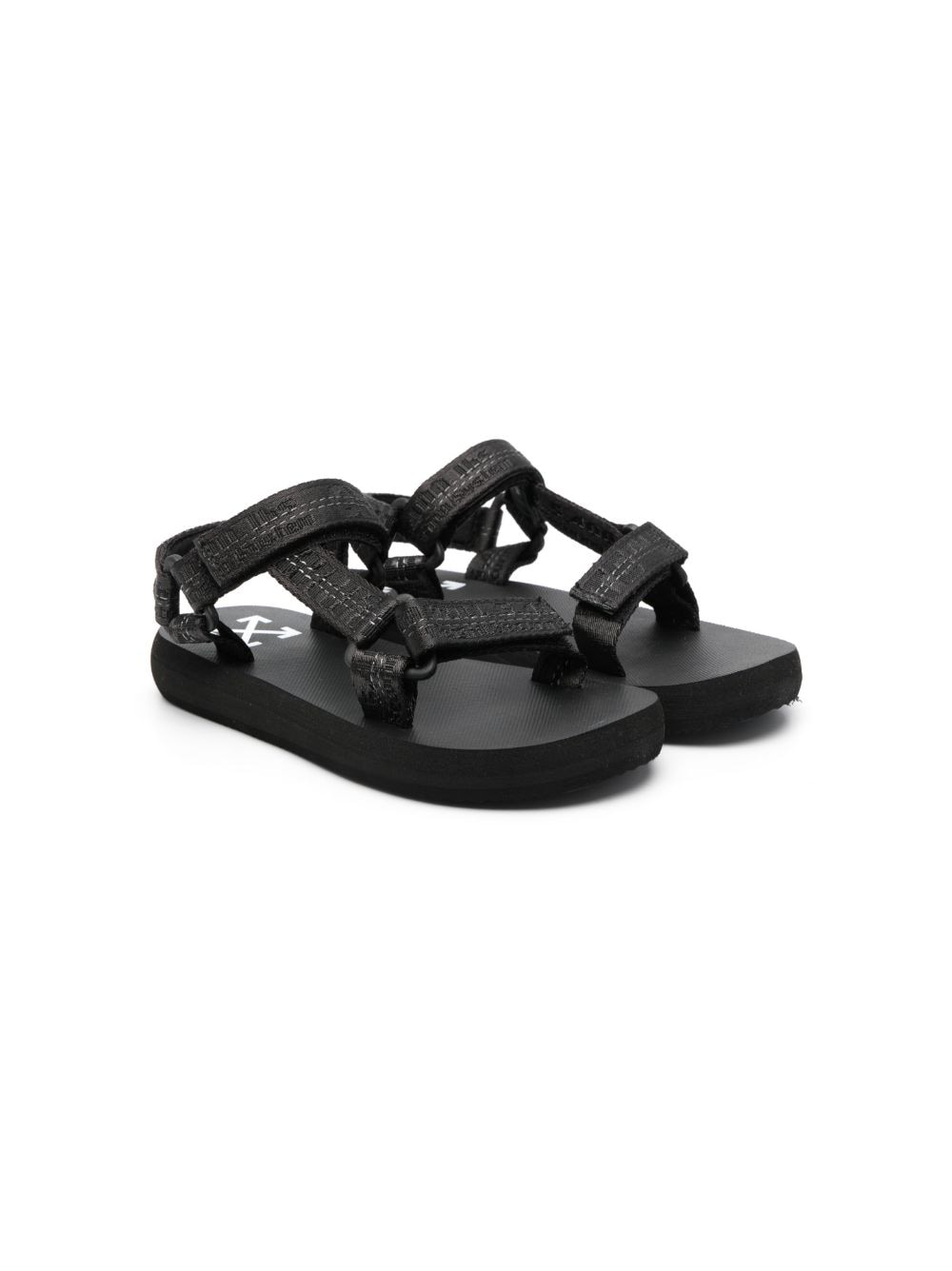 Off-White Kids touch-strap open-toe sandals - Black von Off-White Kids