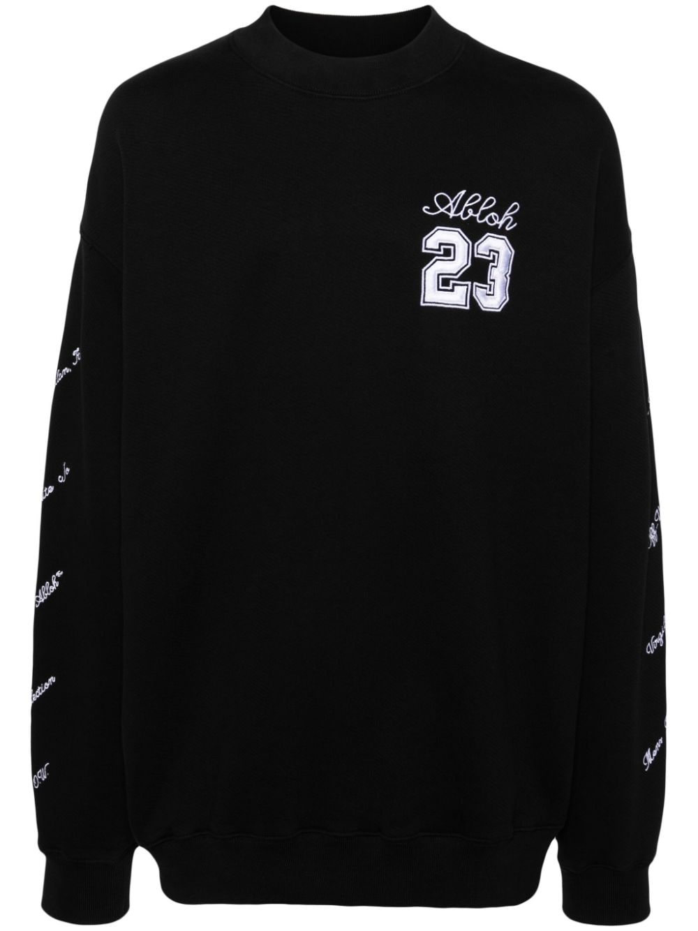 Off-White 23 Logo Skate cotton sweatshirt - Black von Off-White