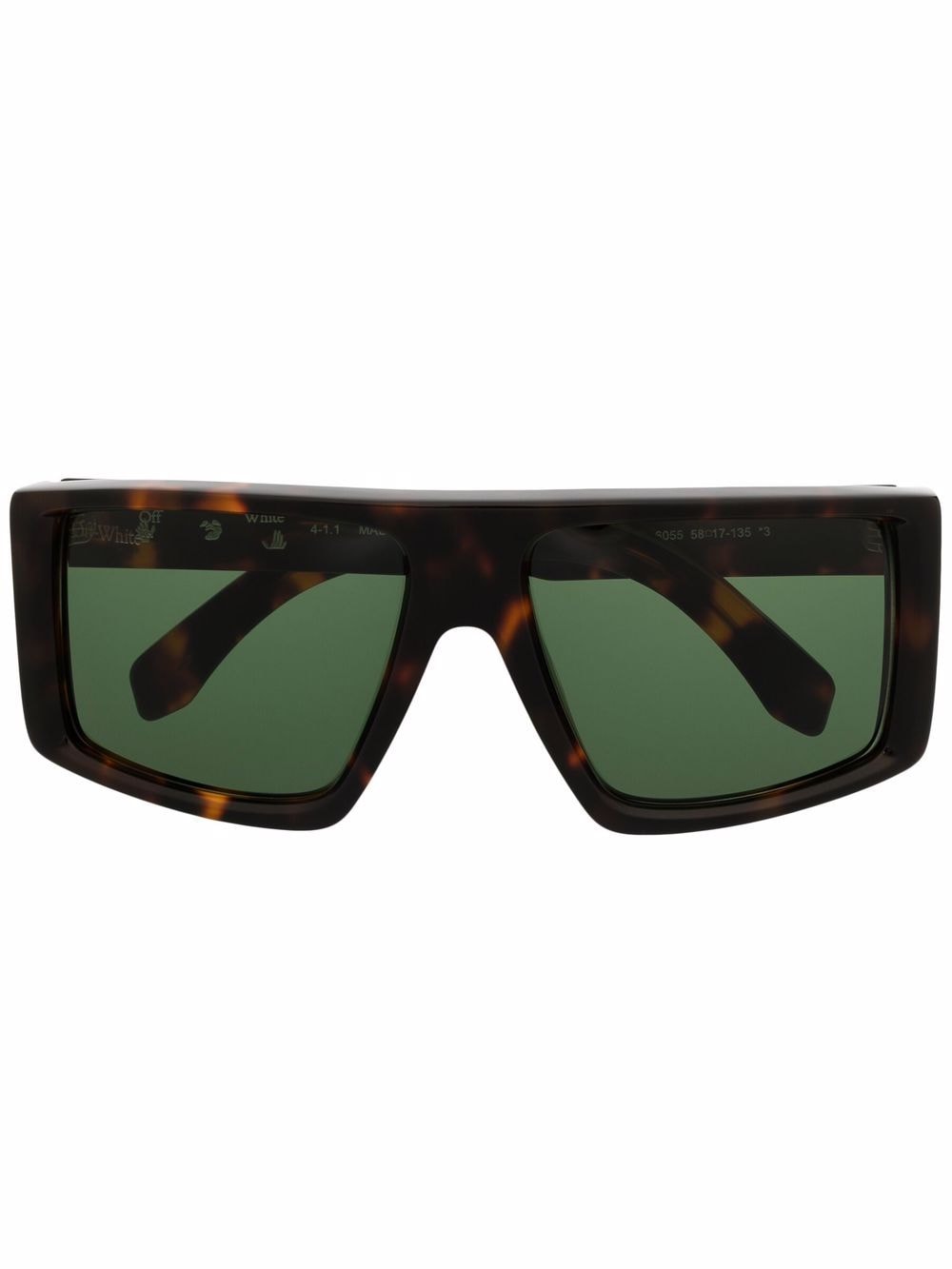 Off-White Alps oversize sunglasses - Black von Off-White