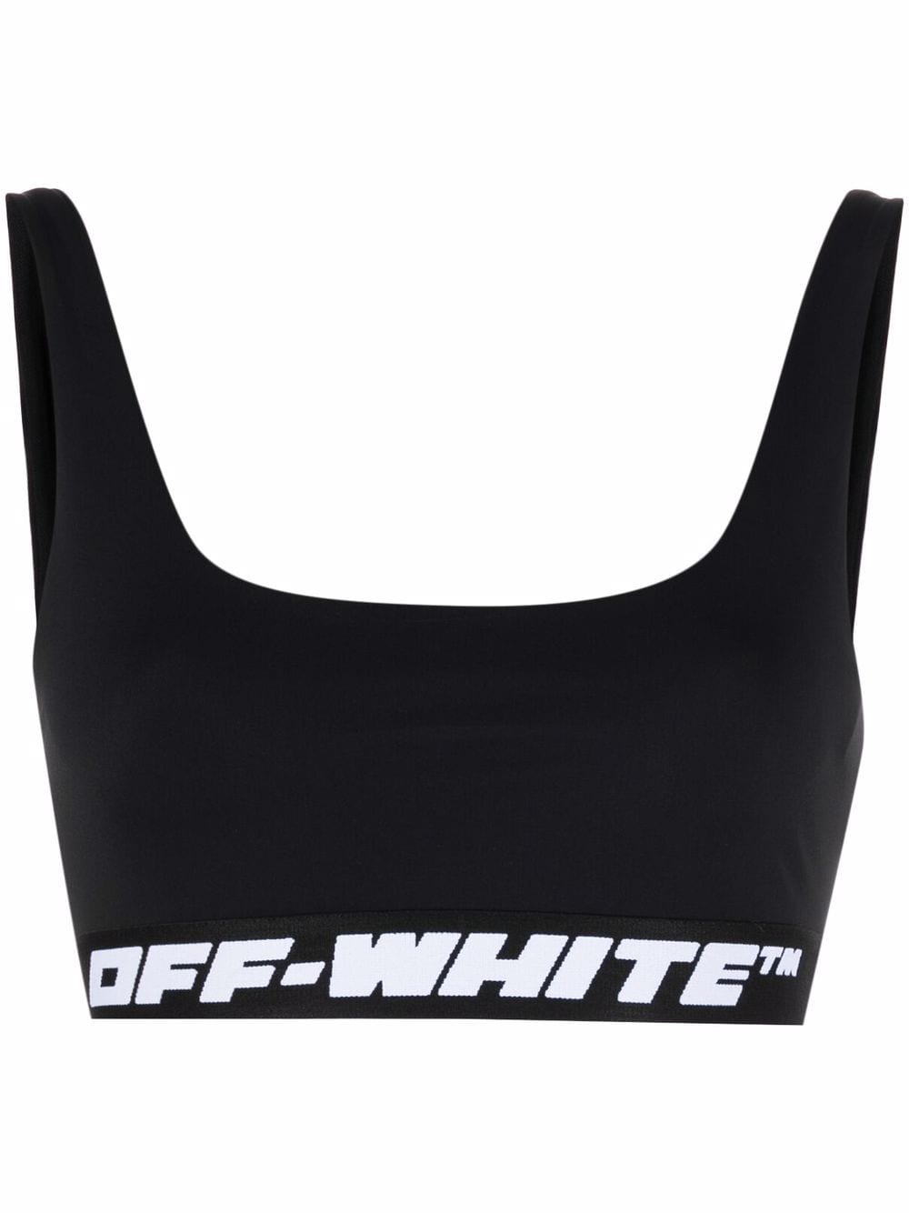 Off-White logo-tape sports bra - Black von Off-White