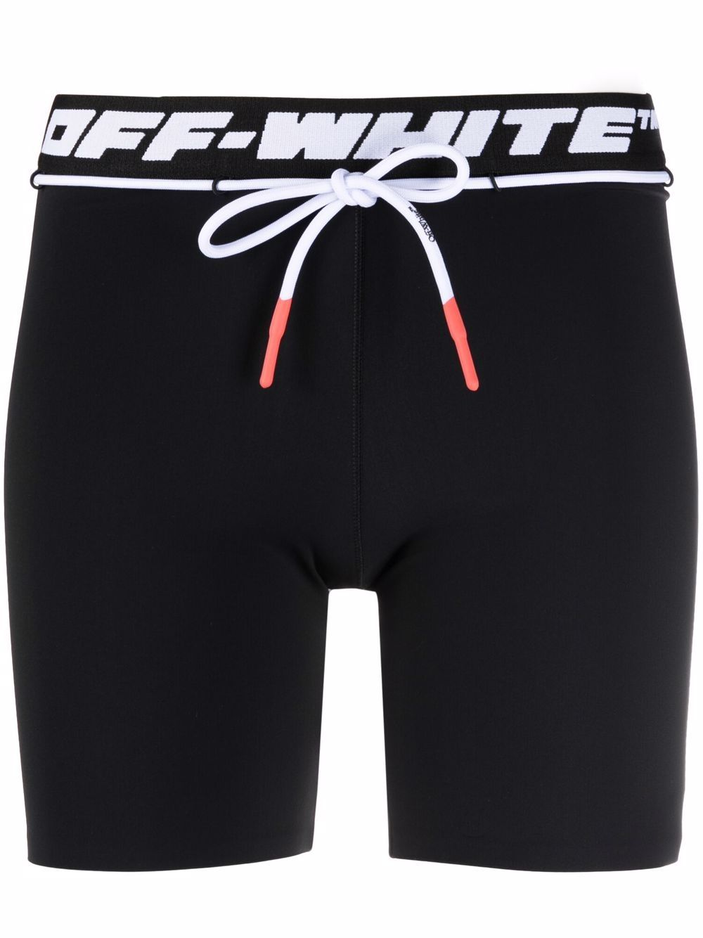 Off-White logo-waistband running shorts - Black von Off-White