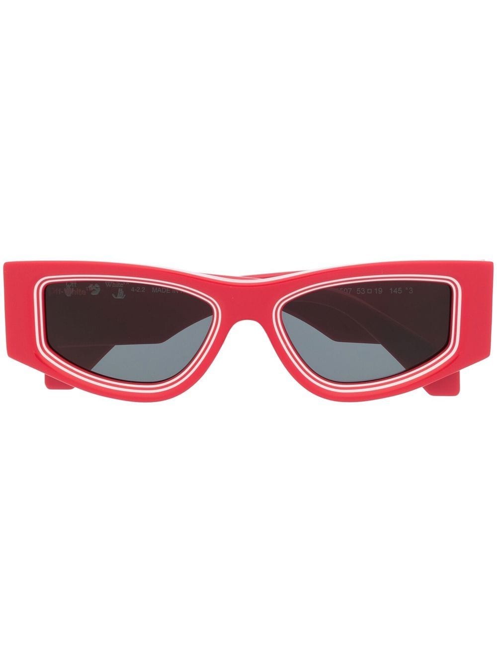 Off-White Andy square-frame sunglasses - Red von Off-White