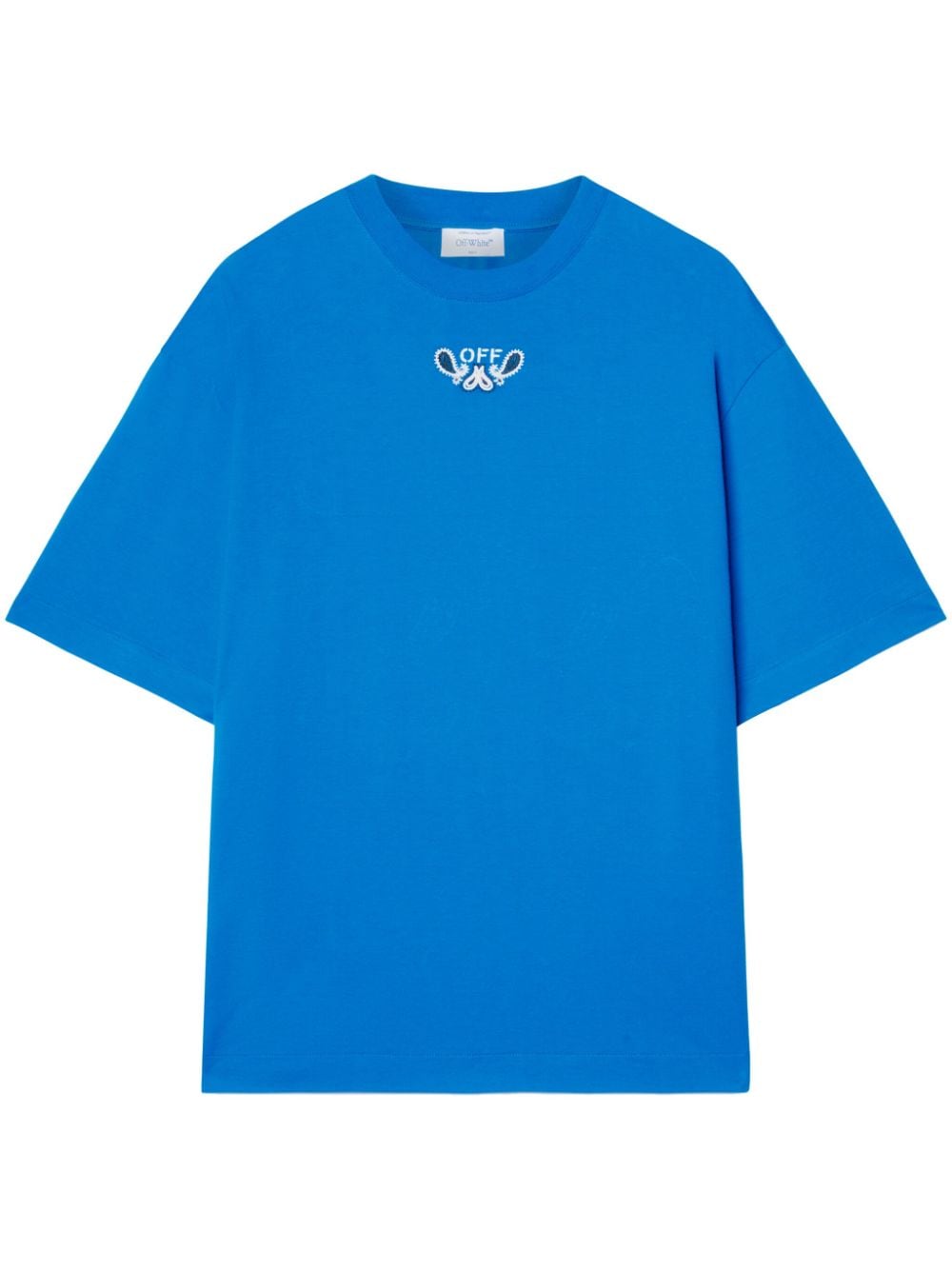 Off-White Arrow bandana-embroidered cotton T-shirt - Blue von Off-White